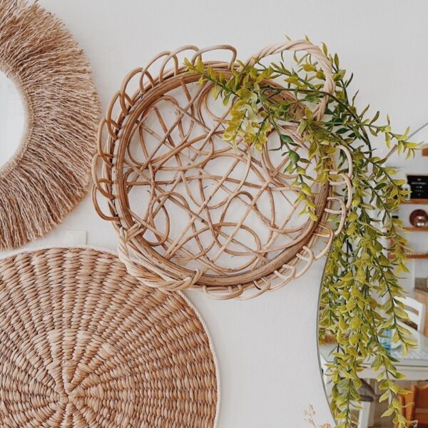 12” Woven Abaca Wall Hang/ Tray (Clarita) - Image 8