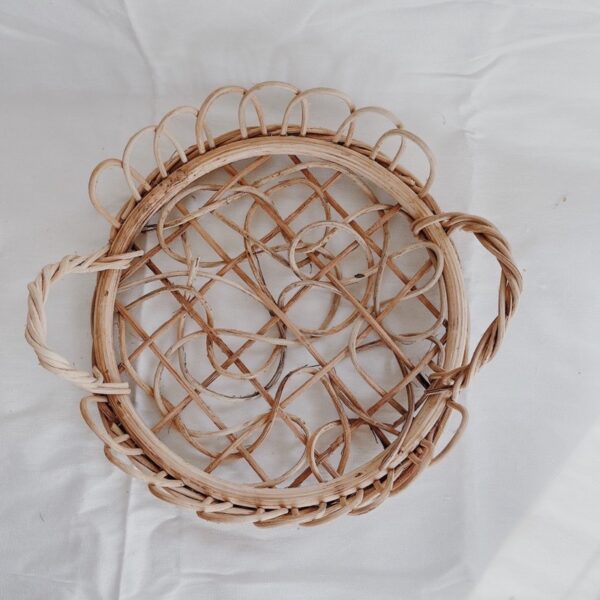 12” Woven Abaca Wall Hang/ Tray (Clarita) - Image 3
