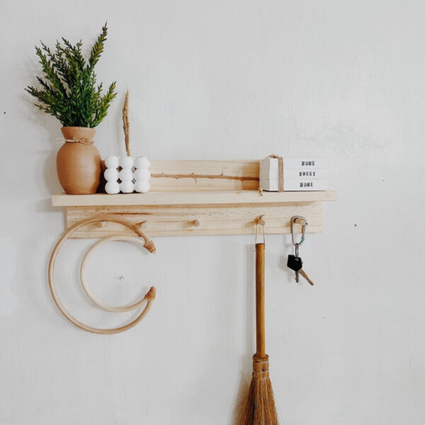 Peg Wall Hang with Shelf (Poppy) - Image 7
