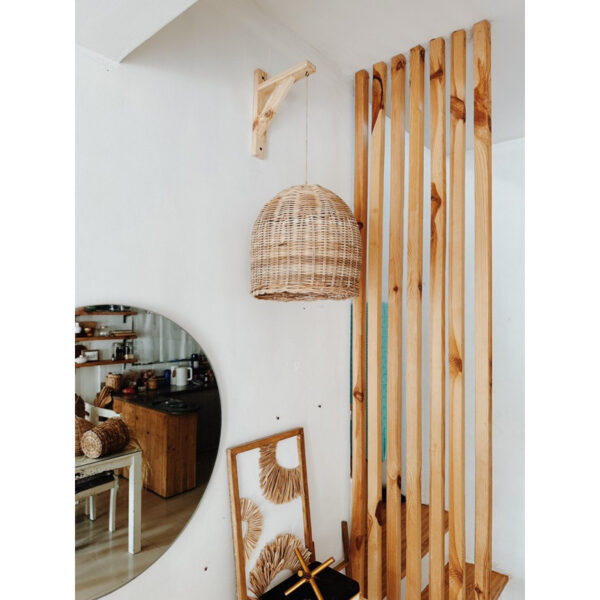 Wicker Pendant Basket Lamp (Dorothy) - Image 4