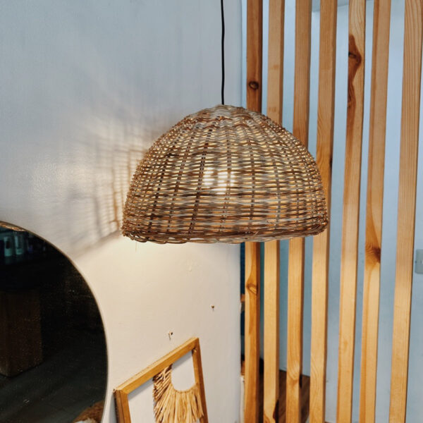 Dome Wicker Pendant Basket Lamp (Delilah) - Image 8
