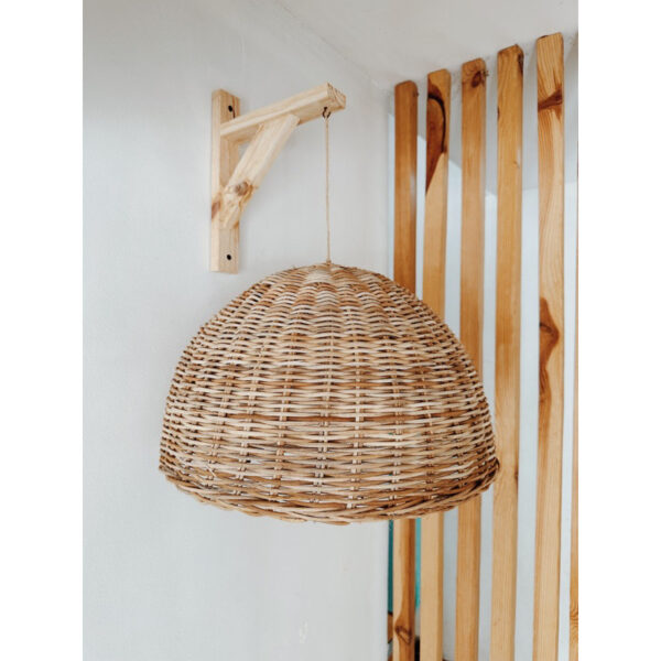 Dome Wicker Pendant Basket Lamp (Delilah) - Image 4