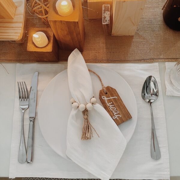 CheeseCloth/ Canvas Linen Placemat and Coaster (Constantina) - Image 13