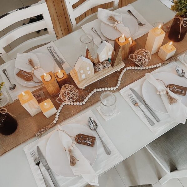 CheeseCloth/ Canvas Linen Placemat and Coaster (Constantina) - Image 11