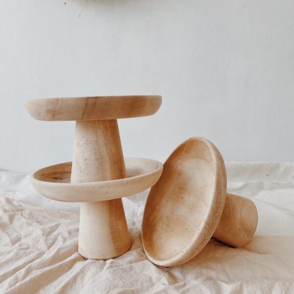Mini Cake Stand All Natural Wood (Carolina) - Image 8