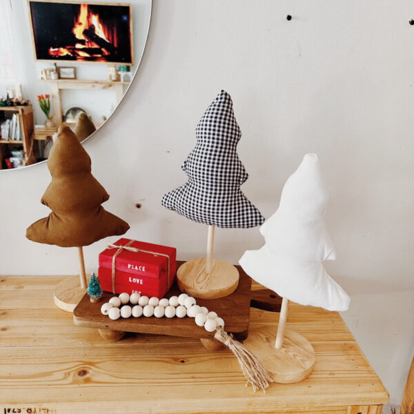 ⋒ Fabio Linen Plush Christmas Tree Decor with Stand - Image 12