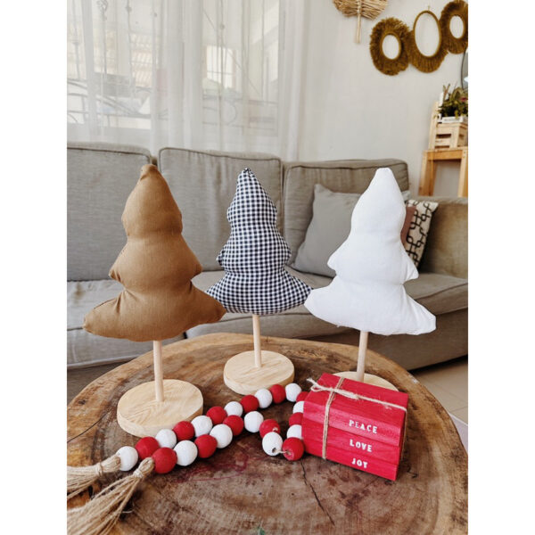 ⋒ Fabio Linen Plush Christmas Tree Decor with Stand - Image 11