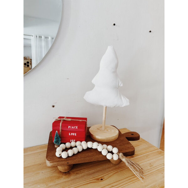 ⋒ Fabio Linen Plush Christmas Tree Decor with Stand - Image 9