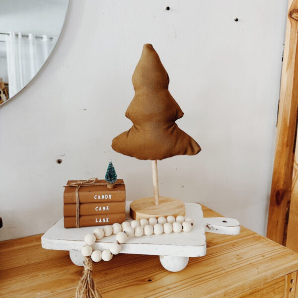 ⋒ Fabio Linen Plush Christmas Tree Decor with Stand - Image 8