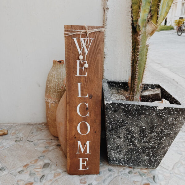 Welcome Wooden Door Signage (Wanda) - Image 2