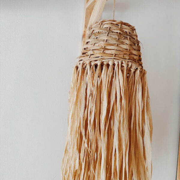 Small Jellyfish Basket Lamp/Abaca Raffia Lamp (Samarah) - Image 11