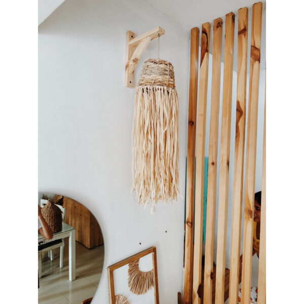 Small Jellyfish Basket Lamp/Abaca Raffia Lamp (Samarah) - Image 10