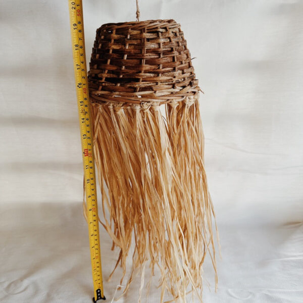 Small Jellyfish Basket Lamp/Abaca Raffia Lamp (Samarah) - Image 4