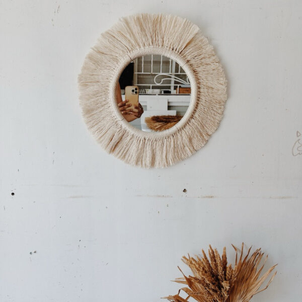 B&Co Macrame Mirror 20” Round (Marilou) - Image 10