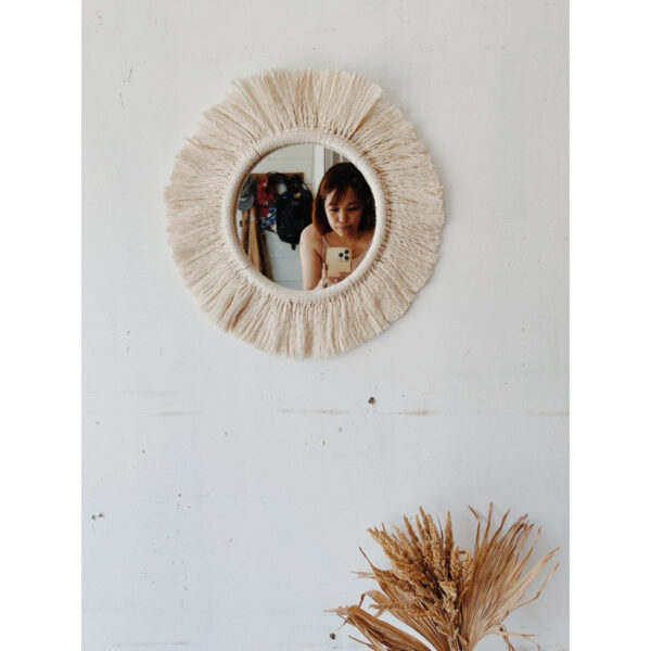 B&Co Macrame Mirror 20” Round (Marilou) - Image 8