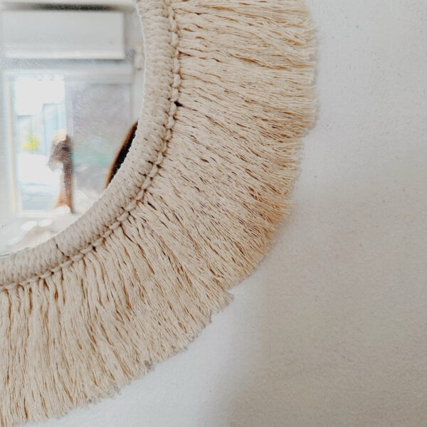 B&Co Macrame Mirror 20” Round (Marilou) - Image 6