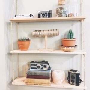 3 Layer Hanging Shelf Wooden