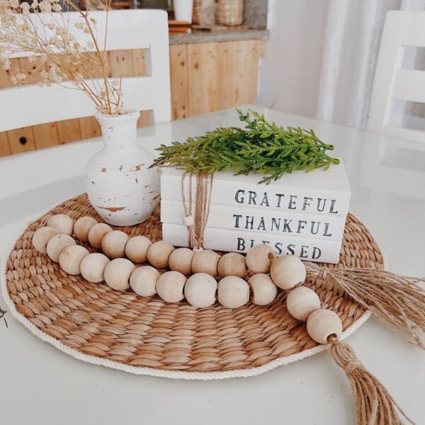 Woven Round Water Hyacinth Placemat Boho Wall Hang 14” (Elizabeth) - Image 5