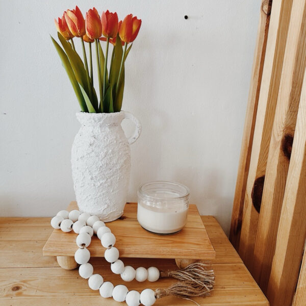 B&Co Wooden Tray with round big beads Decorative (Bernice) - Image 4
