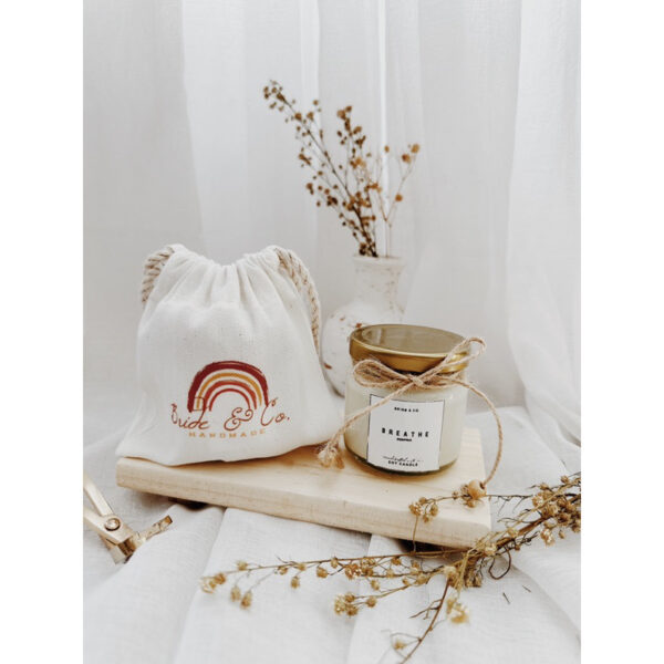BREATHE Peppermint Scent Soy Wax Candle - Image 8