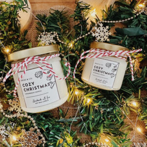 COZY CHRISTMAS (Gingerbread Vanilla Scent) Soy Wax Candle
