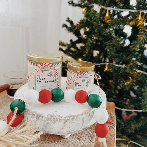 COZY CHRISTMAS (Gingerbread Vanilla Scent) Soy Wax Candle - Image 10