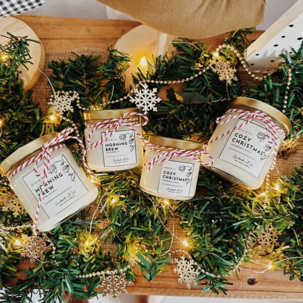 COZY CHRISTMAS (Gingerbread Vanilla Scent) Soy Wax Candle - Image 6