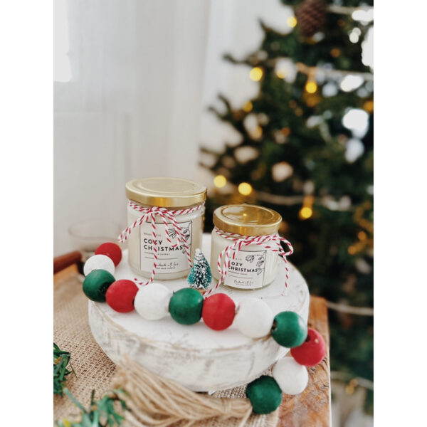 COZY CHRISTMAS (Gingerbread Vanilla Scent) Soy Wax Candle - Image 4