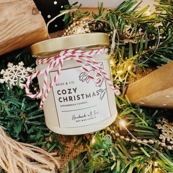 COZY CHRISTMAS (Gingerbread Vanilla Scent) Soy Wax Candle - Image 2