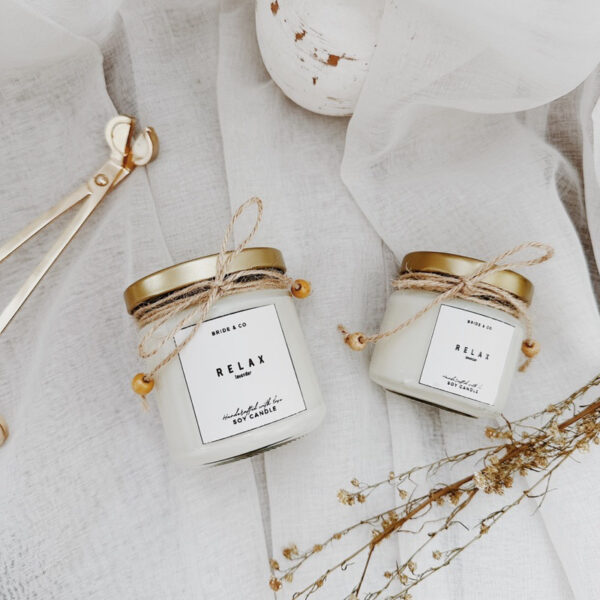 RELAX Lavender Scent Soy Wax Candle - Image 10