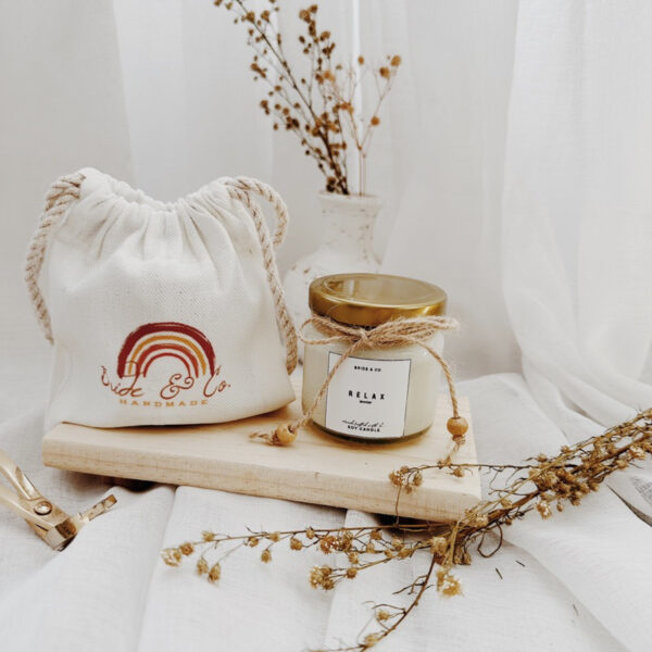 RELAX Lavender Scent Soy Wax Candle - Image 8