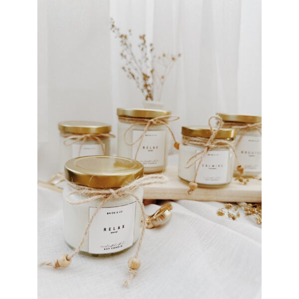 RELAX Lavender Scent Soy Wax Candle - Image 7