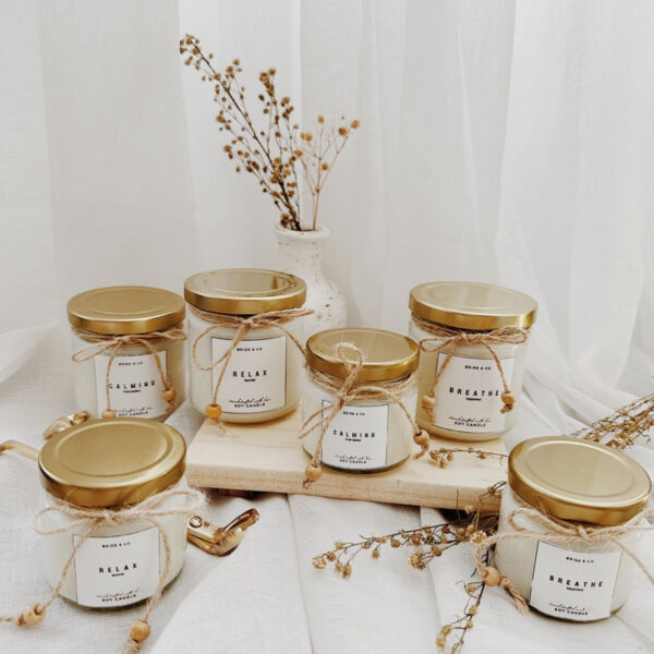RELAX Lavender Scent Soy Wax Candle - Image 6
