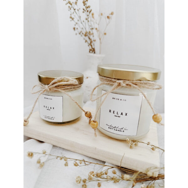 RELAX Lavender Scent Soy Wax Candle - Image 4